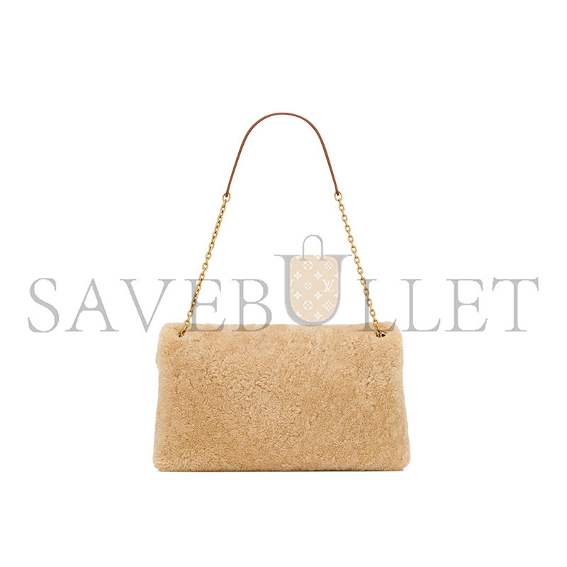 YSL CASSANDRE LARGE POUCH ON CHAIN IN SHEARLING 8536110T84W9210 (29.5*18*5cm)